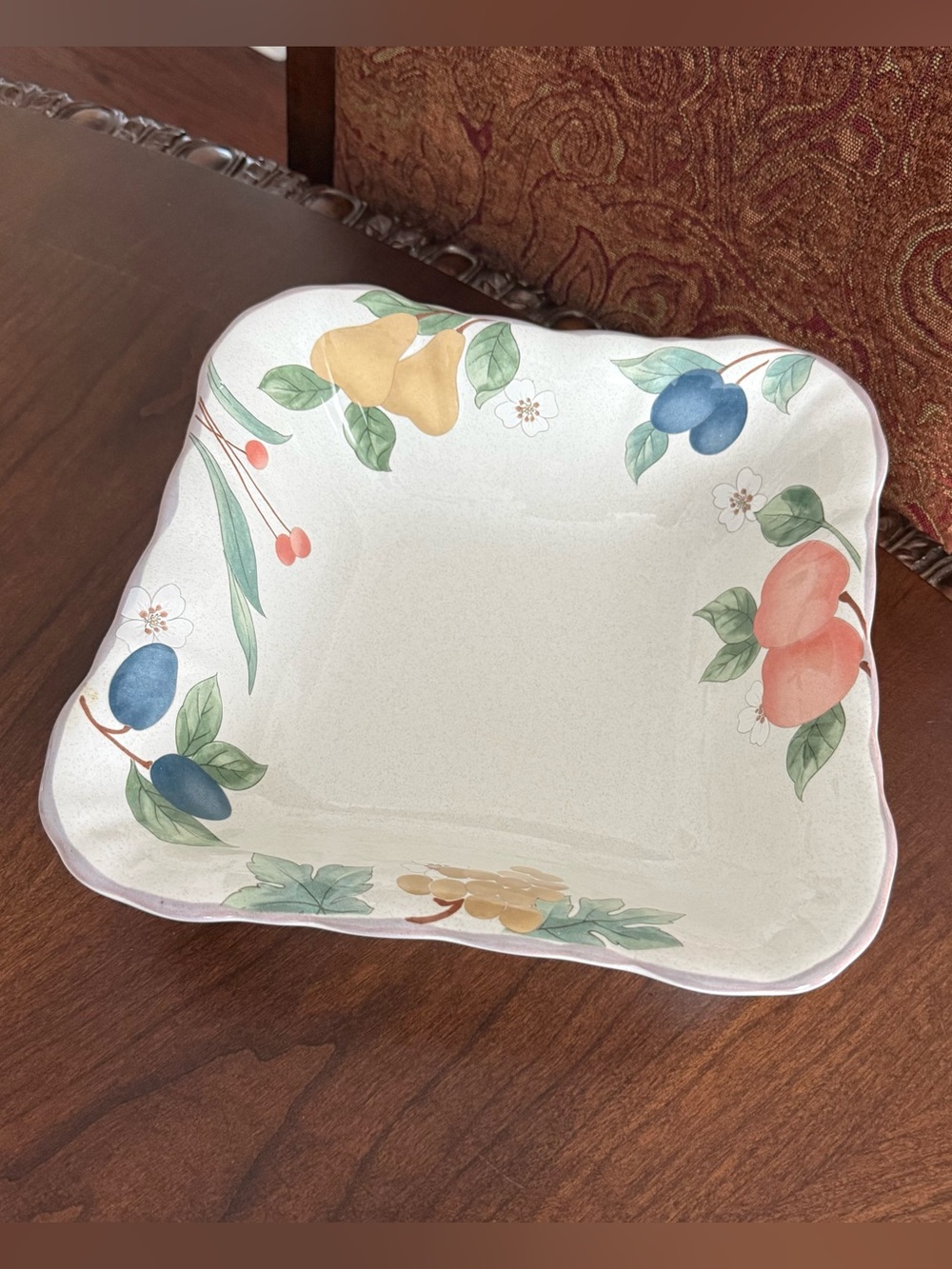 VTG Mikasa Country Classics Fruit Panorama (DC014) Square Vegetable Serving Bowl